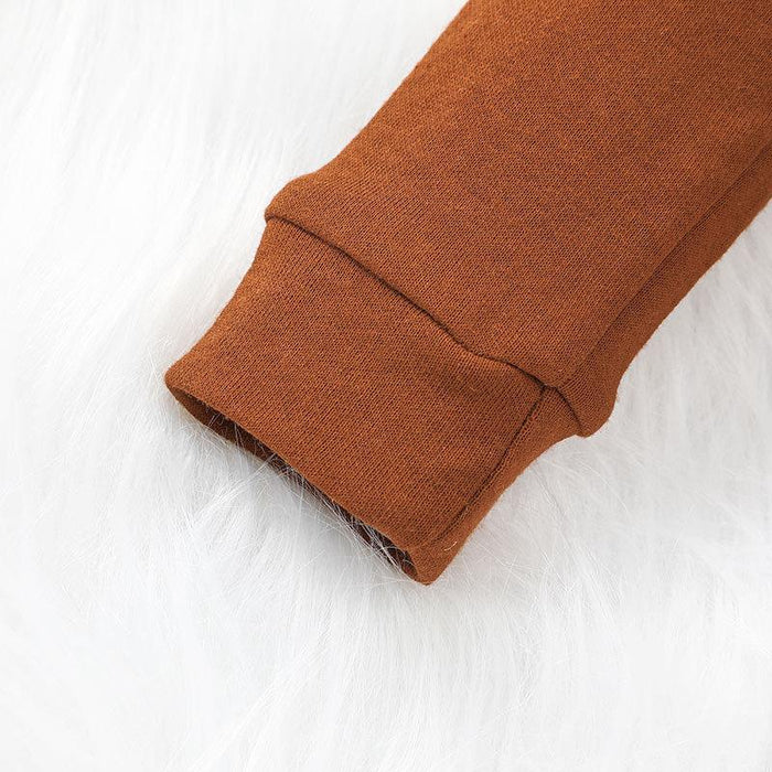 Kids Solid Color Bear Romper