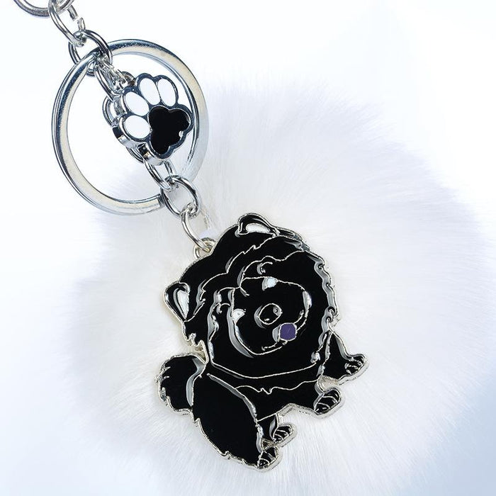 Small Dog Cat Dog Pet Metal Keychain