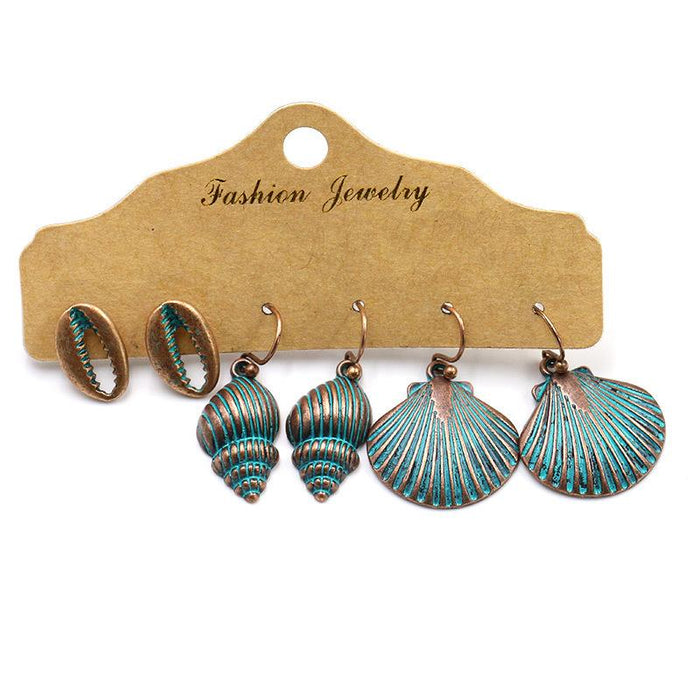 3 pairs/set Earrings Bohemian Style Jewelry X0X36206