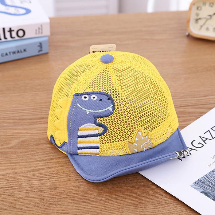Children's Summer Outdoor Cute Dinosaur Print Mesh Cap