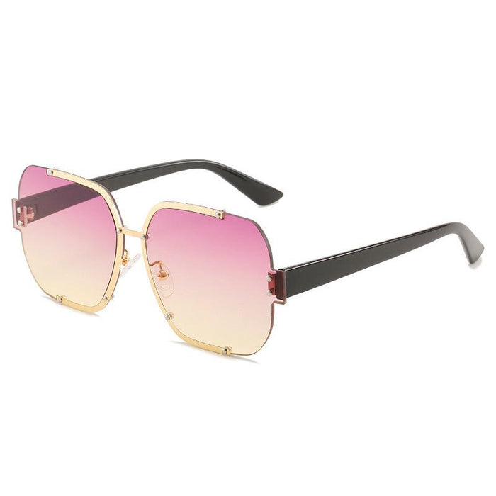 Metal half frame personalized Sunglasses ocean piece