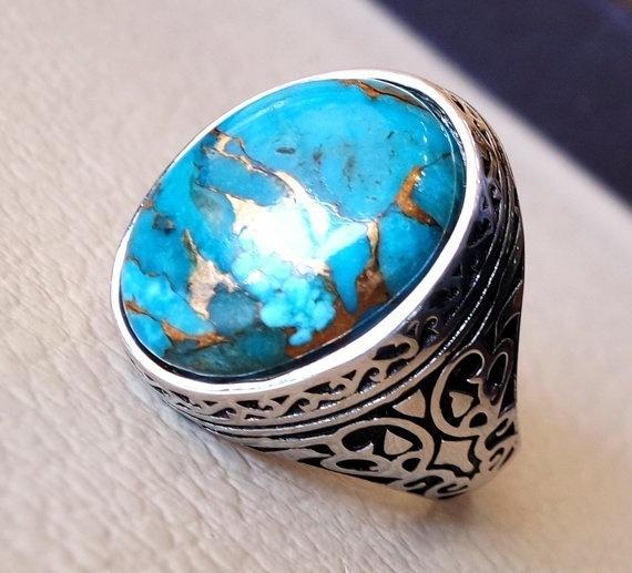 New Turquoise Vintage Personality Ring