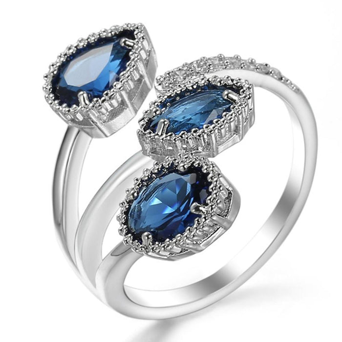 Fashion Character 14K White Gold Plated Adjustable Rings