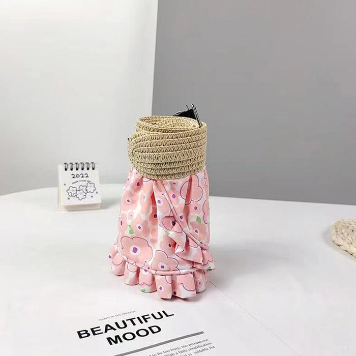 Summer Fashion Pleated Edge Foldable Children's Empty Top Hat