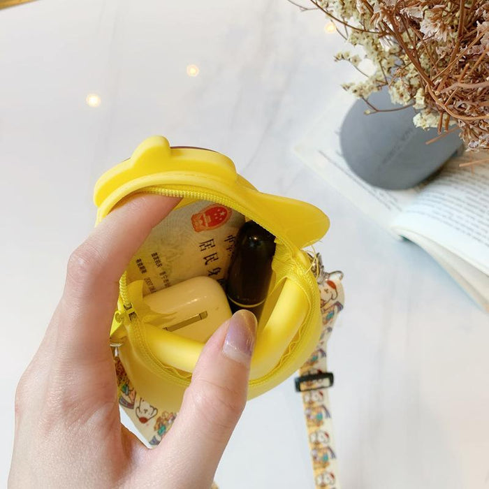 Cartoon messenger bag silicone coin purse toy