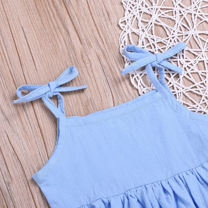 Suspender suit cool solid color girl's clothes