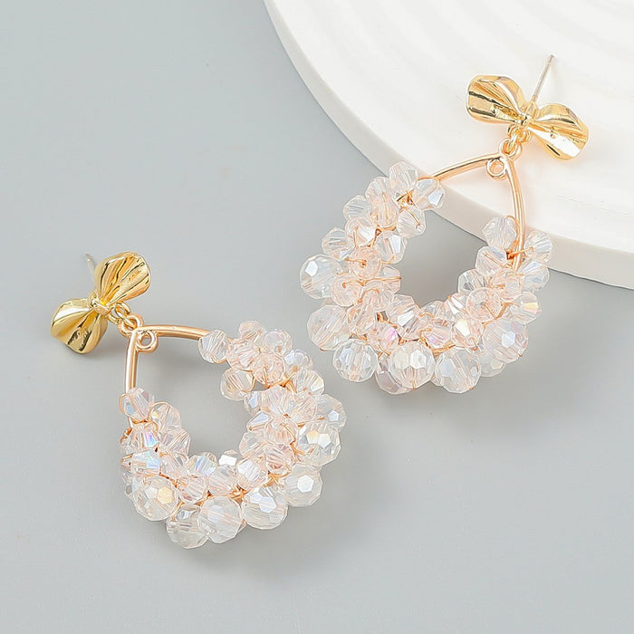 Trendy Boho Geometric Plating Braided Design Earrings