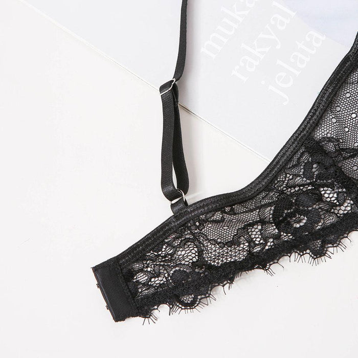 Women's Fashion Lace Underwear Garter Lingerie Set