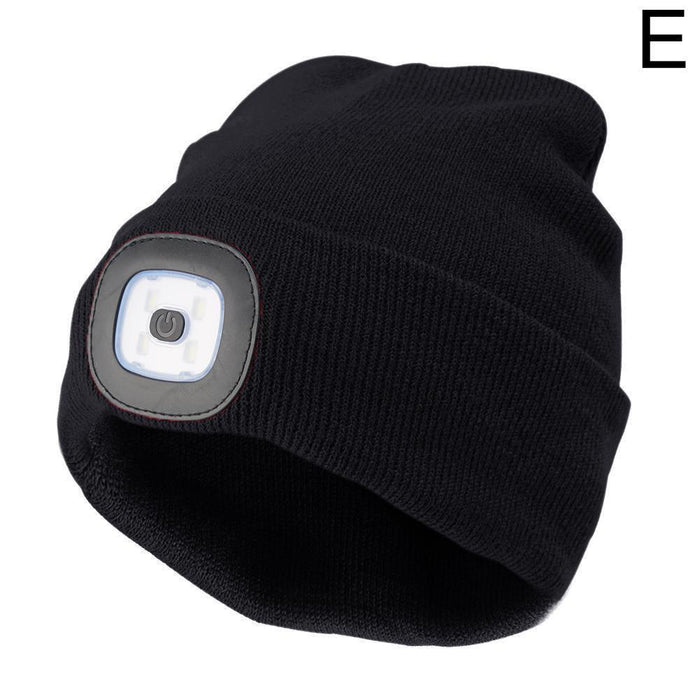 Rechargeable Usb Led Light Keep Warm Beanie