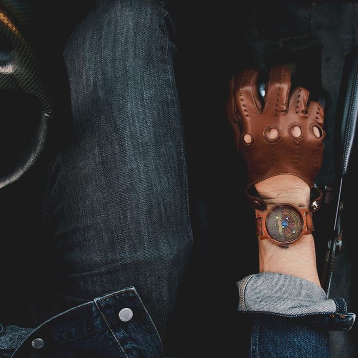 New Leisure Personality Trend Black Technology Concept Wooden Watch