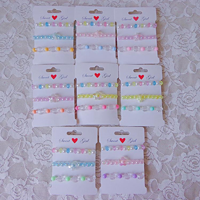 Children's Bracelet Set Beaded Princess Jewelry