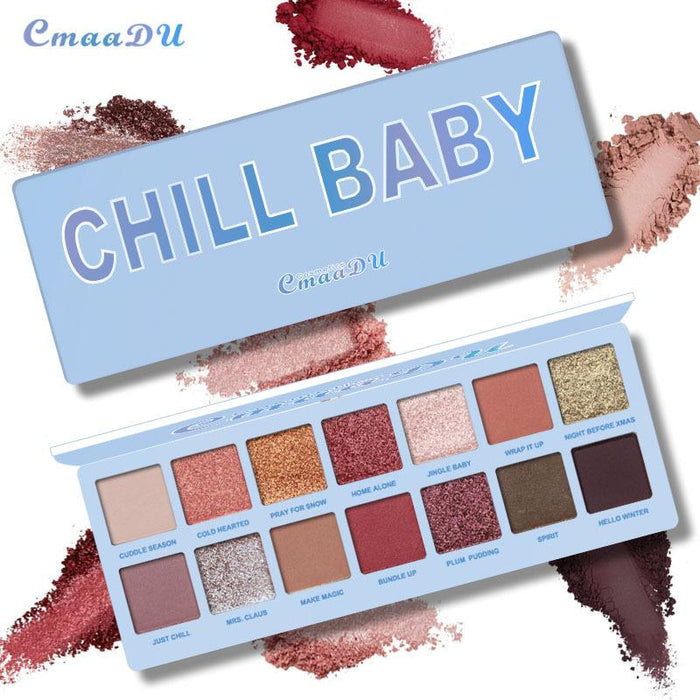 14 colour, bright eye shadow, waterproof and matte.