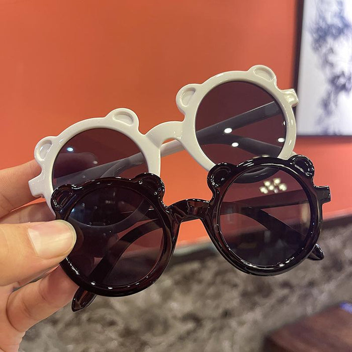 Children's round frame bear sunglasses and sunglasses