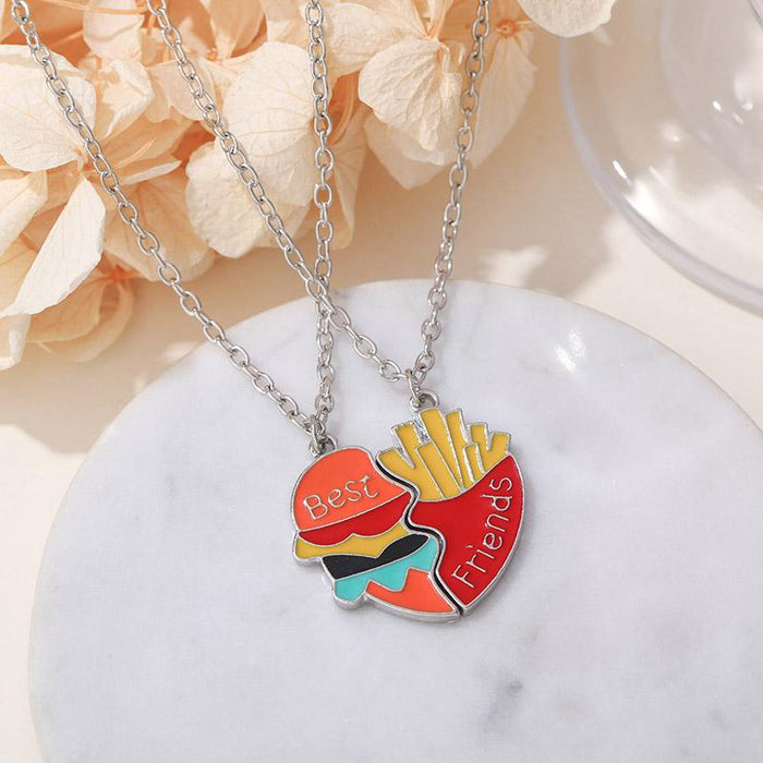2 Pcs/ Set Best Friends Honey Love Couple Necklace