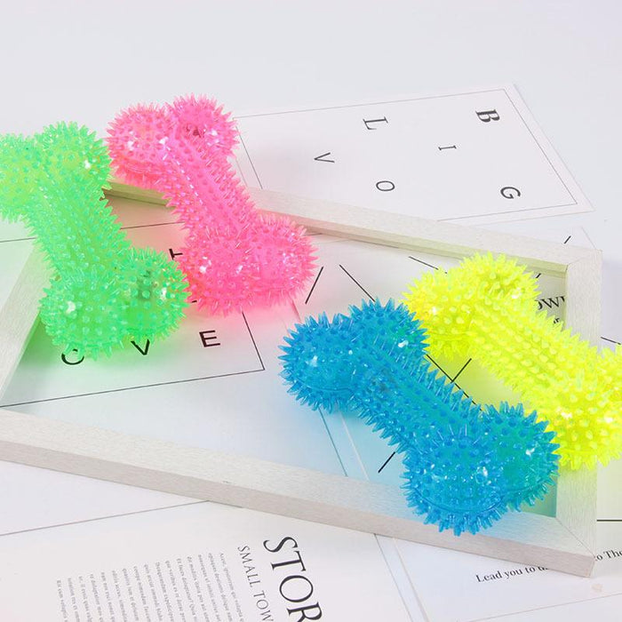 Pet Dog Toys Chewing Rubber Toys Fun Biting Bone Shapes