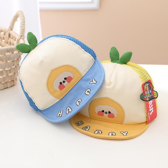 Summer Cute Baby Cartoon Color Matching Children's Net Cap