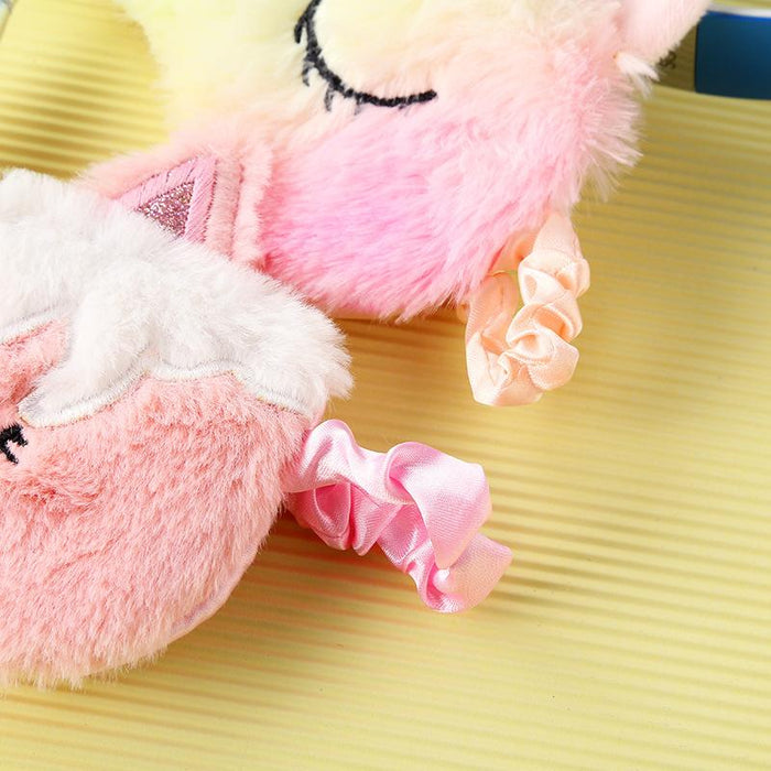 Cartoon Pink Gradient Colorful Unicorn Blindfold Eye Mask