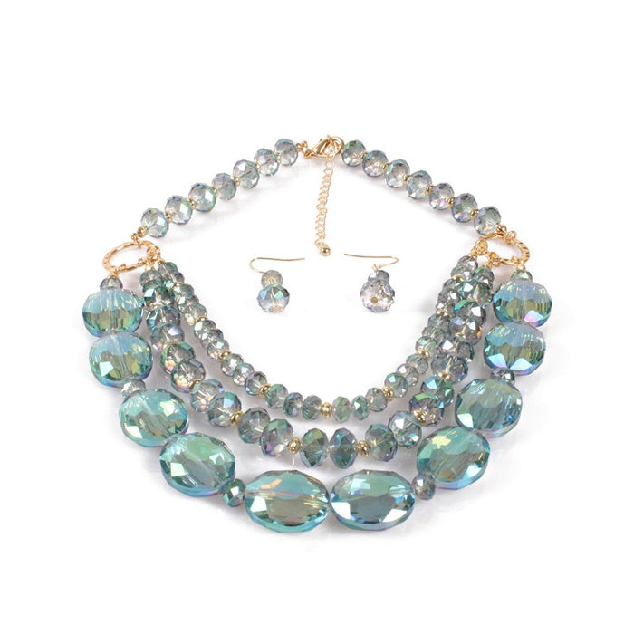 Women's Jewelry Retro Exaggerated Crystal Multi-layer Necklace