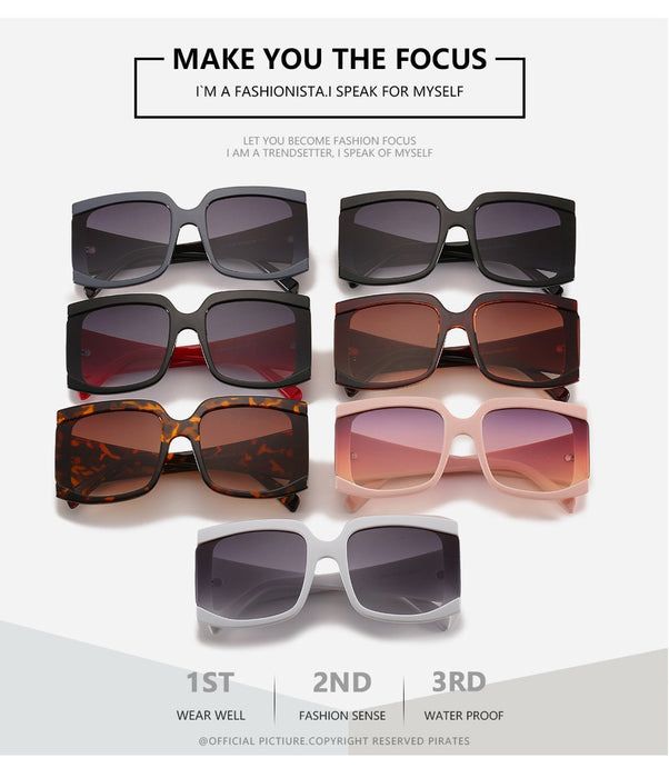 Large frame sunglasses retro square Sunglasses