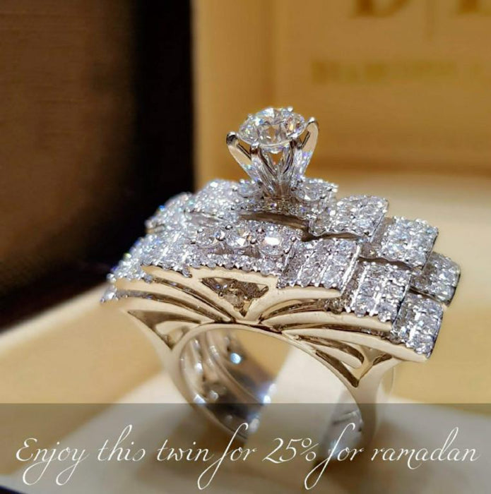Multi Style Hot Selling Zircon Inlaid Ring