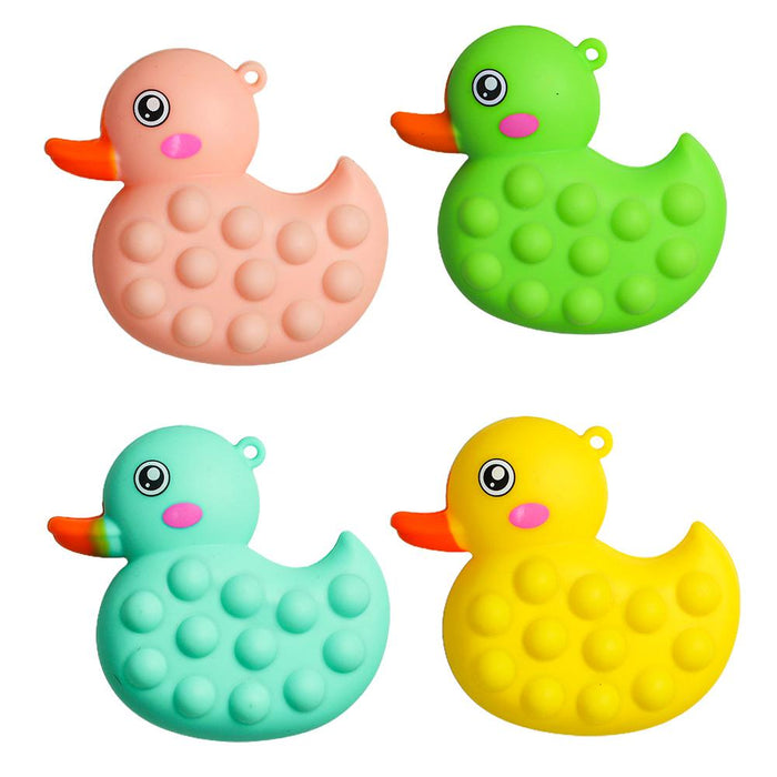 3D anti-stress little yellow duck children's bath toy