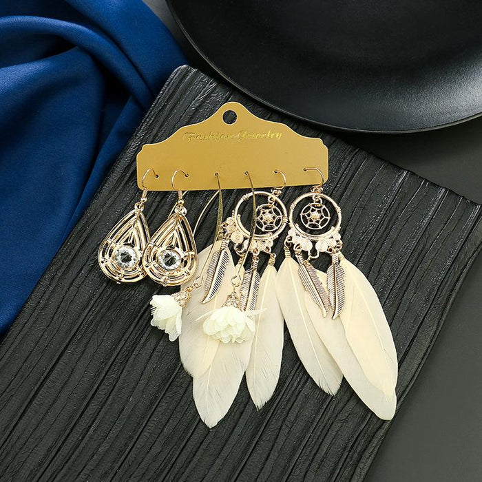 3 pairs/set Earrings Bohemian Style Jewelry X0X36201