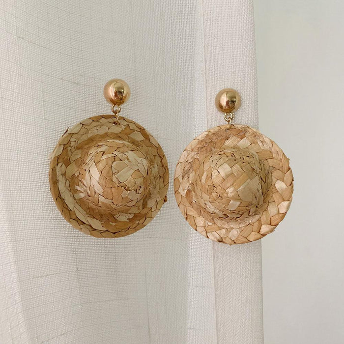 Bohemian Long Handmade Rattan Tassel Earrings
