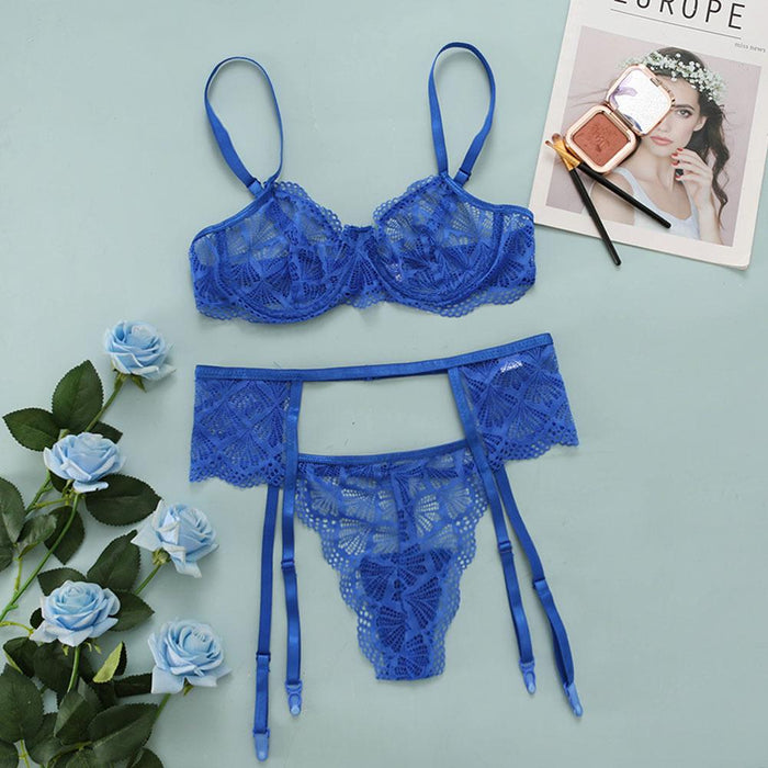 Women's Lace Underwear Sexy Lingerie Two Piece Set