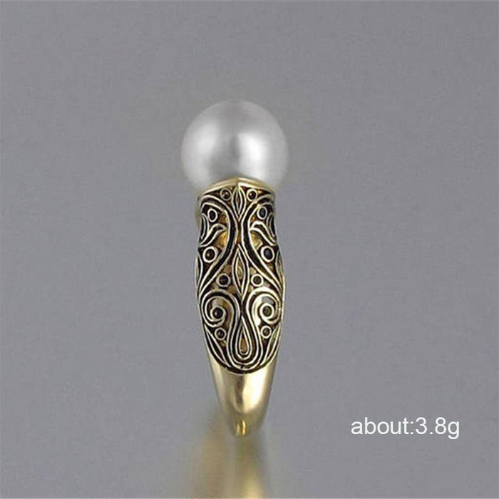 Exquisite Pearl Inlaid Female Ring