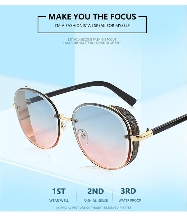 Sunglasses Women's round glasses gradient lens Retro