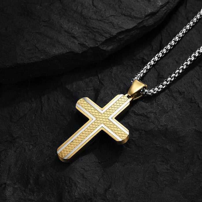 Fashion Stainless Steel Cross Men's Necklace