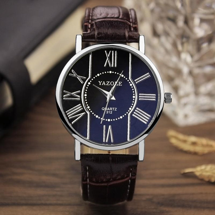 Yazole Women's Fashion Quartz Watch Unique Design Small Dial Leisure Leather Watch