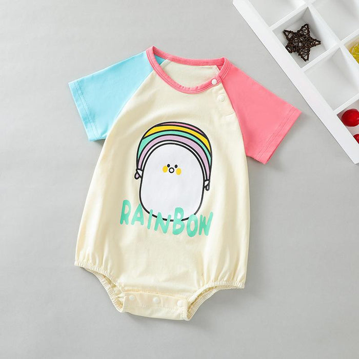 Cartoon Penguin print short sleeve