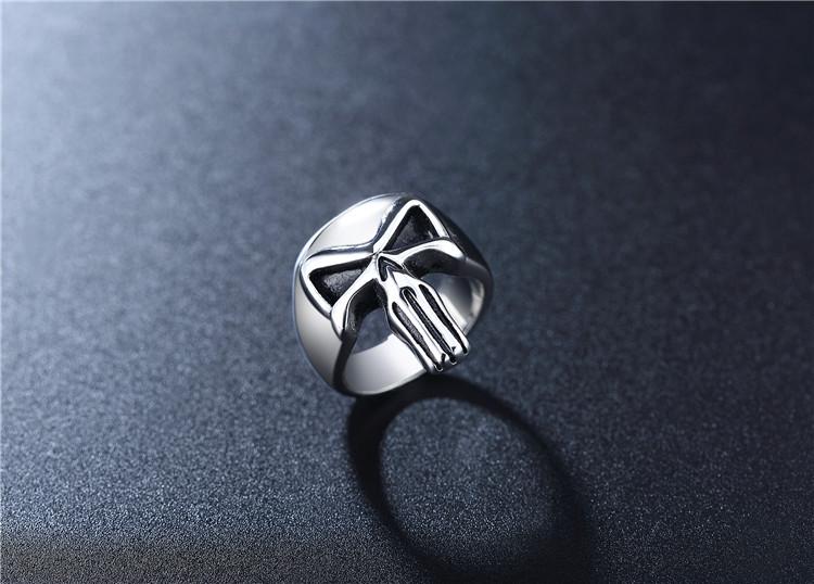 Retro Biochemical Skeleton Men's Titanium Steel Ring