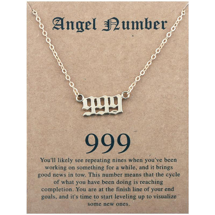 Stainless Steel Chain Vacuum Plated Digital Card Clavicle Chain