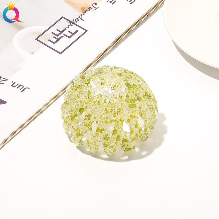 Frosted lazy bird's nest hair iron