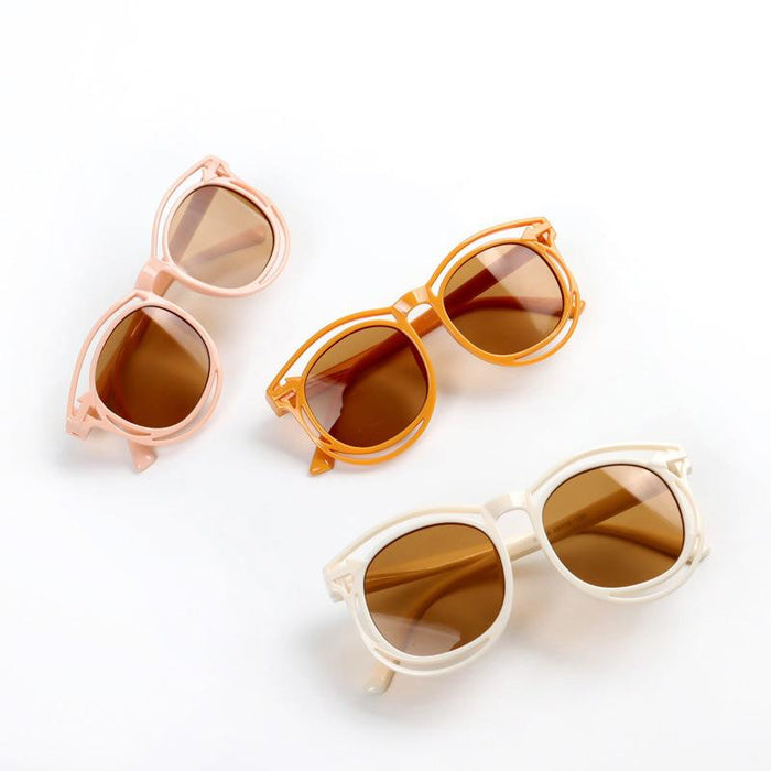 Children's Sunglasses round frame anti ultraviolet sunshade glasses