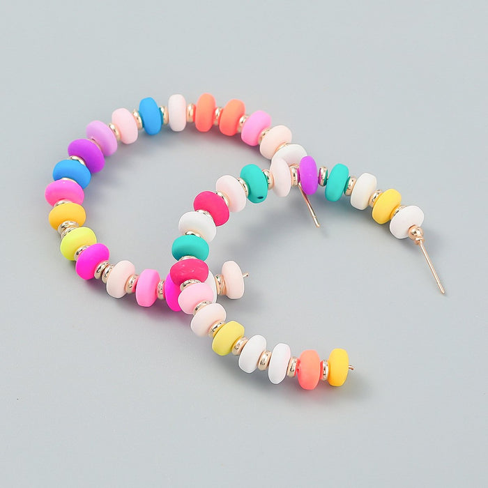 Creative Personality Geometric Hand Woven Beads Earrings