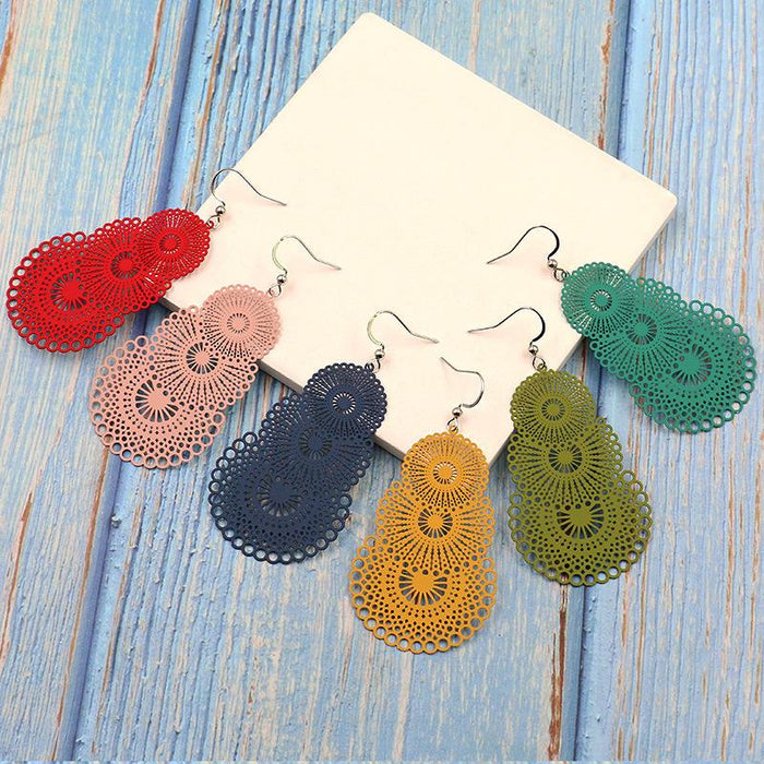 Boho Pattern Fashion Colorful Earrings