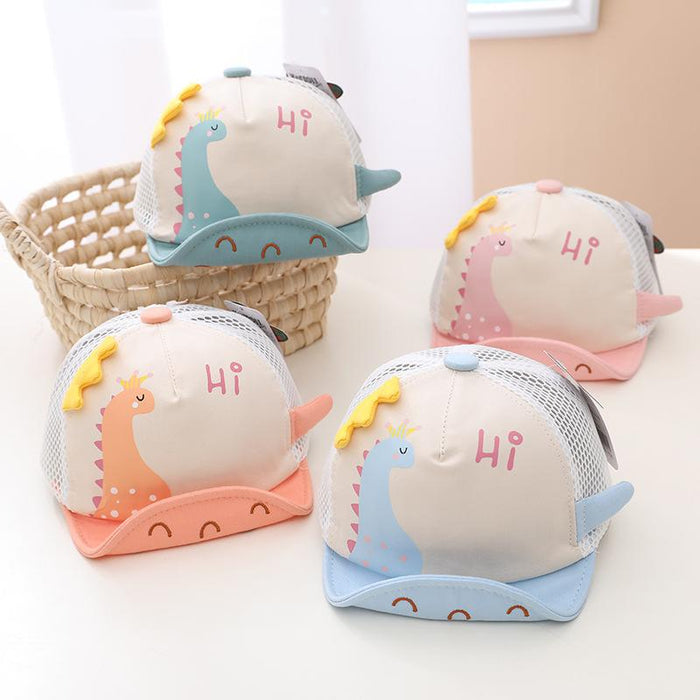 Summer Cartoon Dinosaur Baby's Net Cap
