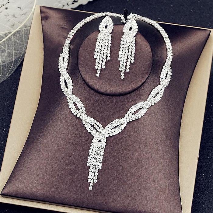 Fashionable and Versatile Women's Jewelry Necklace Earring Set