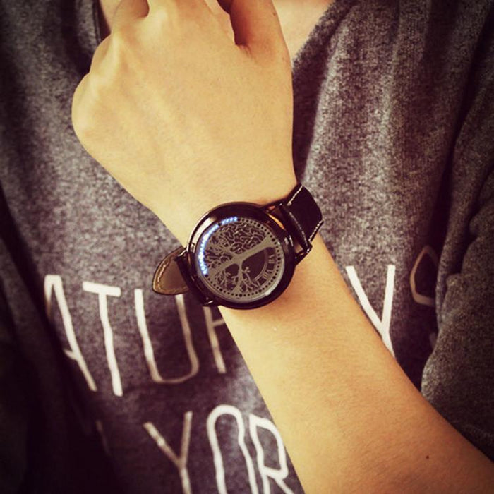 New Led Touch Watches Fashion Casual Creative Leather Watch