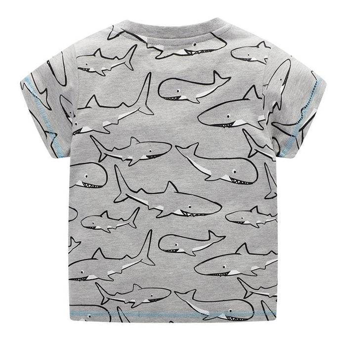 Short sleeved T-shirt cotton boys' bottomed top