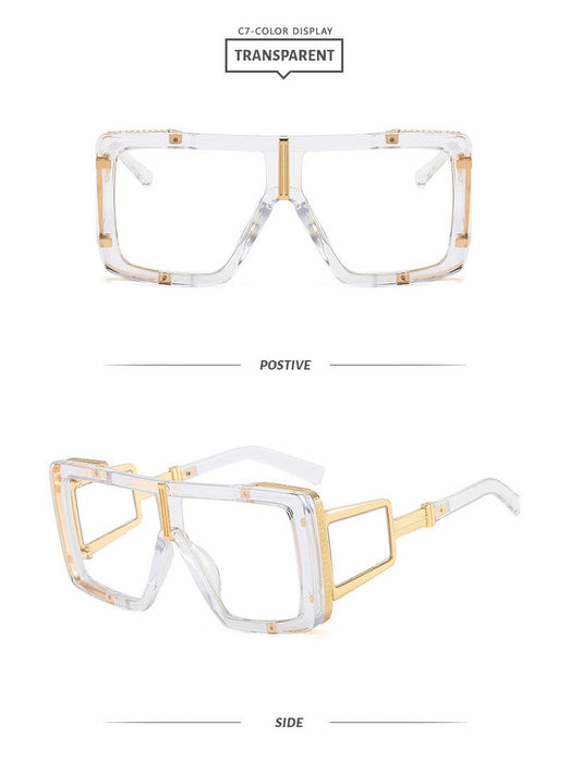 Big frame one-piece Sunglasses personality