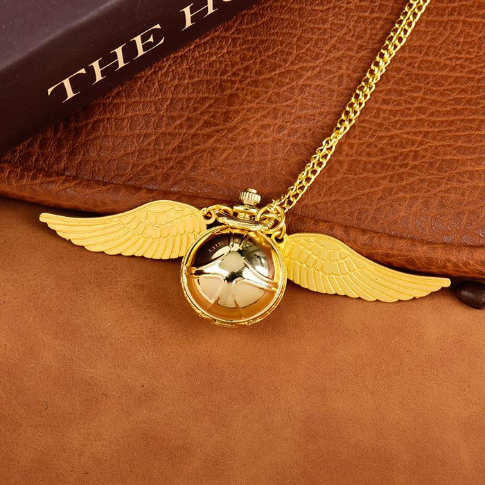 Small Golden Small Light Ball Large Wing Pocket Watch Ll3741