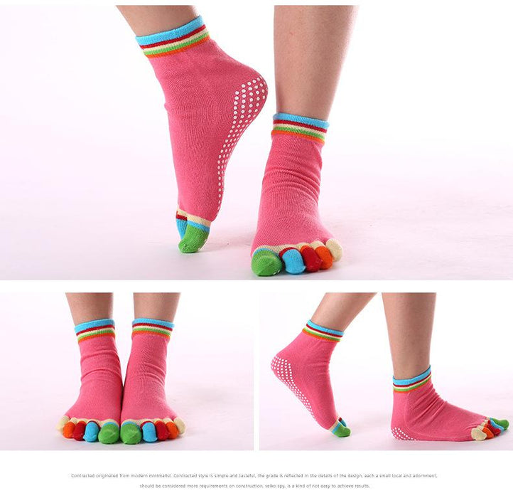 Cotton Yoga Cute Five-finger Socks