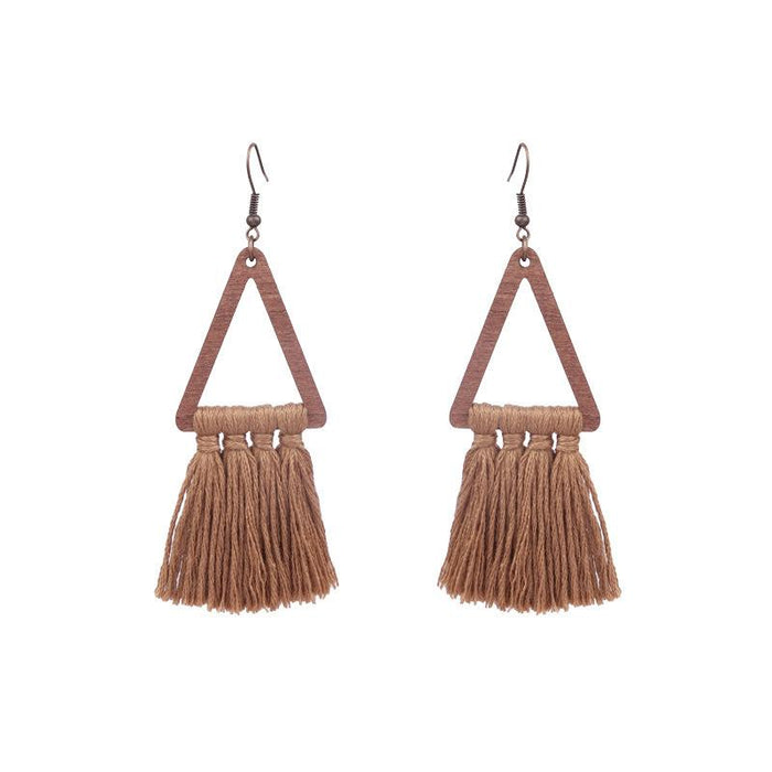 Bohemian Handwoven Ethnic Tassel Earrings