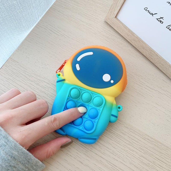 Rainbow Cloud Coin Purse Toy Silicone Diagonal Span