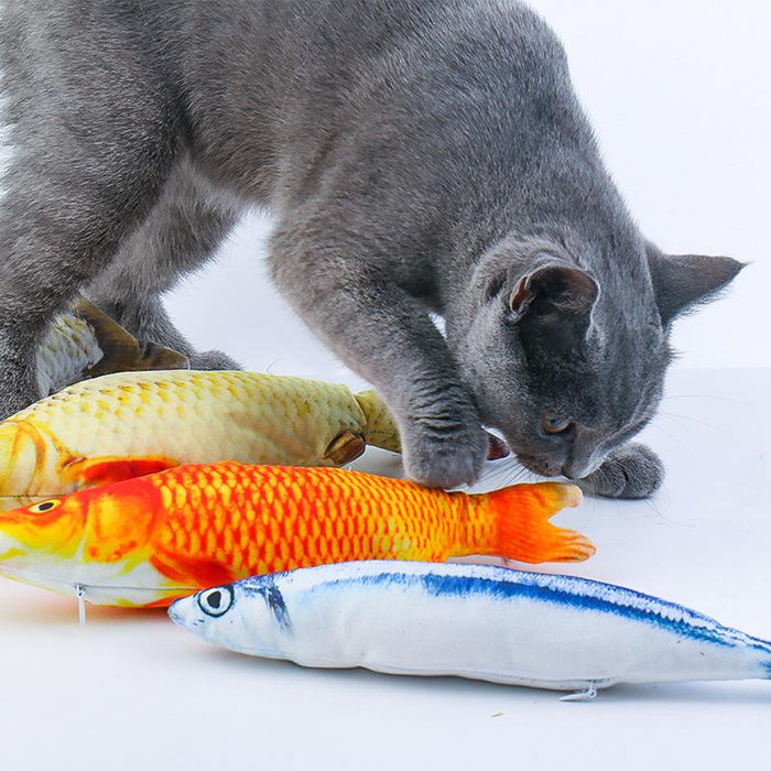 Soft Plush 3D Simulation Cat Toy Fish
