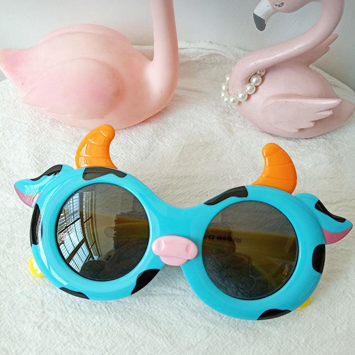 Children's Cartoon Cow  Silicone Polarized Sunglasses